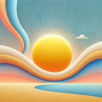 Minimalist sunrise logo design for the Aurix wake-up app, symbolizing calm mornings and natural light.